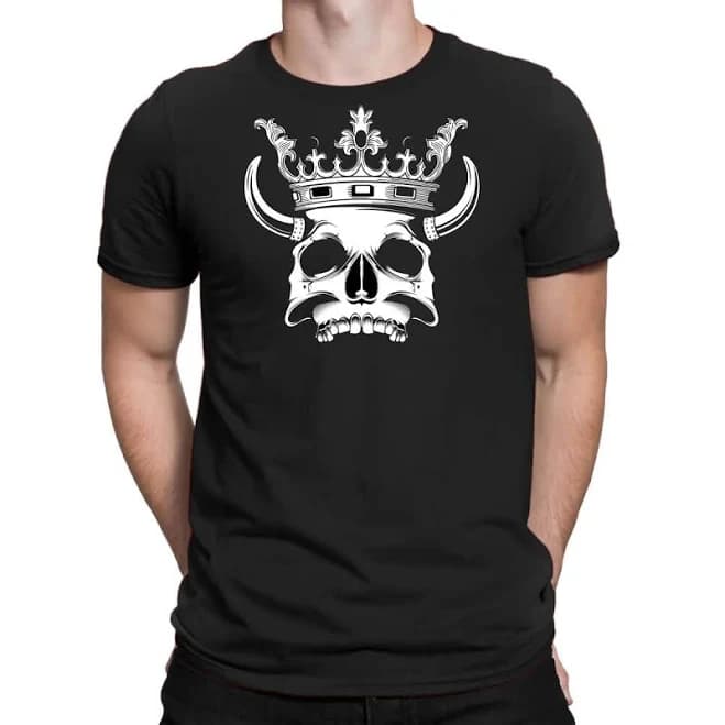 Artistshot Skull with Horns and Crown T-Shirt
