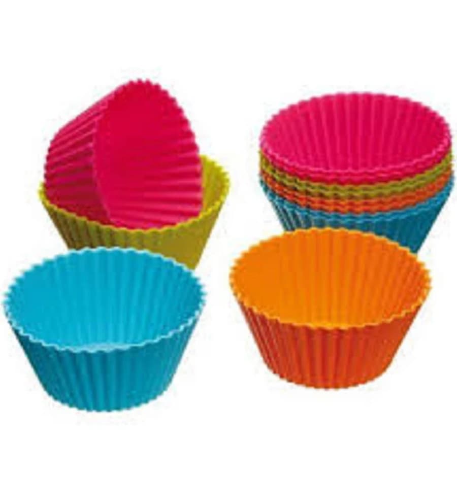 24 Quality Assorted Colors Reusable Silicon Cupcake/Muffin Cases/Molds