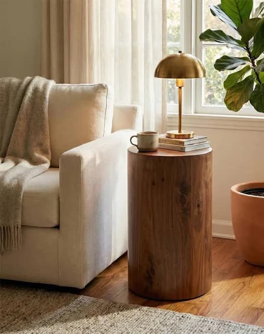 Solid Cylindrical Side Table - Minimalist Modern Drink Tables