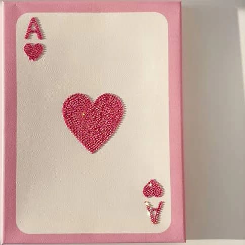 DIY Diamond Painting Kit - Ace of Hearts Rhinestone Canvas 30x40 cm