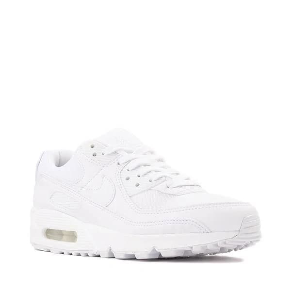 Womens Nike Air Max 90 Athletic Shoe - White / White / White - Size 11
