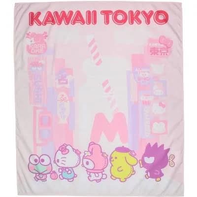 Northwest Hello Kitty and Friends Tokyo City Pop Art Tapestry