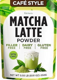 Gya Tea Co Café-Style Matcha Latte Powder 0.55 lb | 8.81 oz, 25 Servings - Naturally Sweetened Green Tea Powder Blend for Lattes, Smoothies & Baking - Non-GMO, Filler-Free, Additive-Free