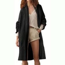 Imily Bela Womens Long Open Front Cardigan Womens Chunky Knit Oversized Sweater Black S : Target