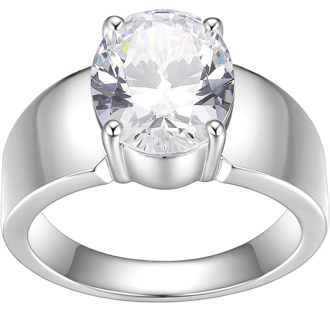 Diamonique 6.25 Cttw Solitaire Ring in Sterling Silver