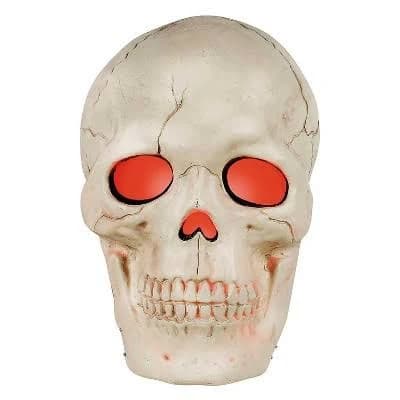 Giant Light-Up Plastic Skull Animated Prop Halloween Decoration