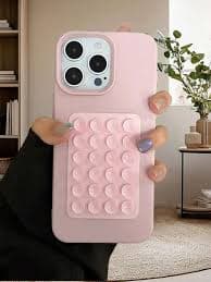 Octo Buddy Phone Case 1pc Pink Suction Cup Phone Case Compatible With IPhone 16 Pro Max, 15/15 Pro/15 Pro Max, 14 New Anti-Fall Protective Cover For Women | SHEIN USA