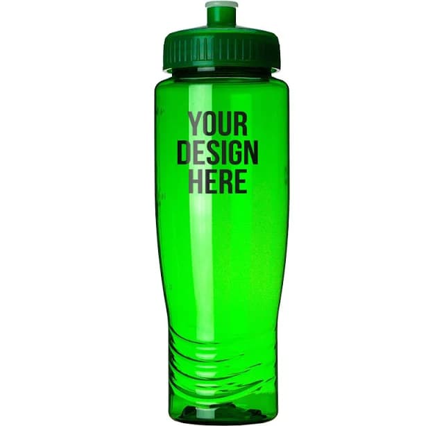 Promotional Eco-Friendly Sports Bottle (Translucent Green) | Custom Water Bottles | (Plastic) | Marketing