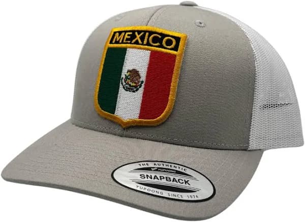 Mexican Flag Patch Snapback Hat
