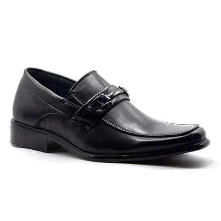 Jazame Men's Classic Square Toe Buckle Loafers