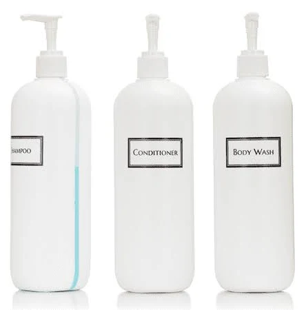 Artanis Home Refillable Body Wash Shampoo and Conditioner Pump Dispenser Bottles