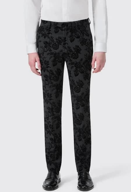 Twisted Tailor Skinny Fit Floral Tuxedo Trousers