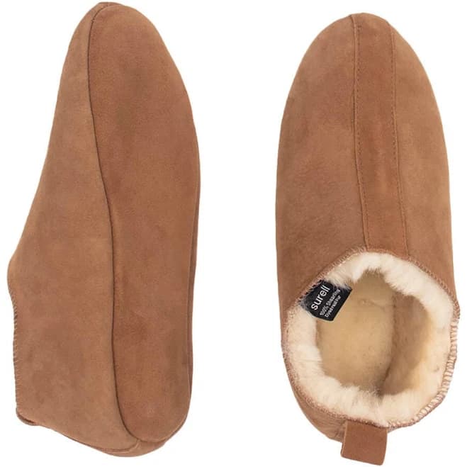 Men's Genuine Sheepskin Slip-On Moccasins
