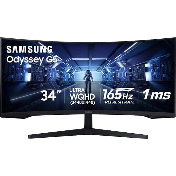 Samsung 34 inch Odyssey G55T WQHD HDR Curved Gaming Monitor