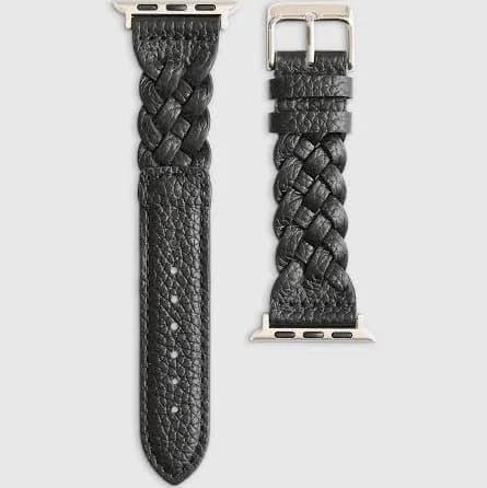 Quince Italian Leather Braided Smartwatch Band