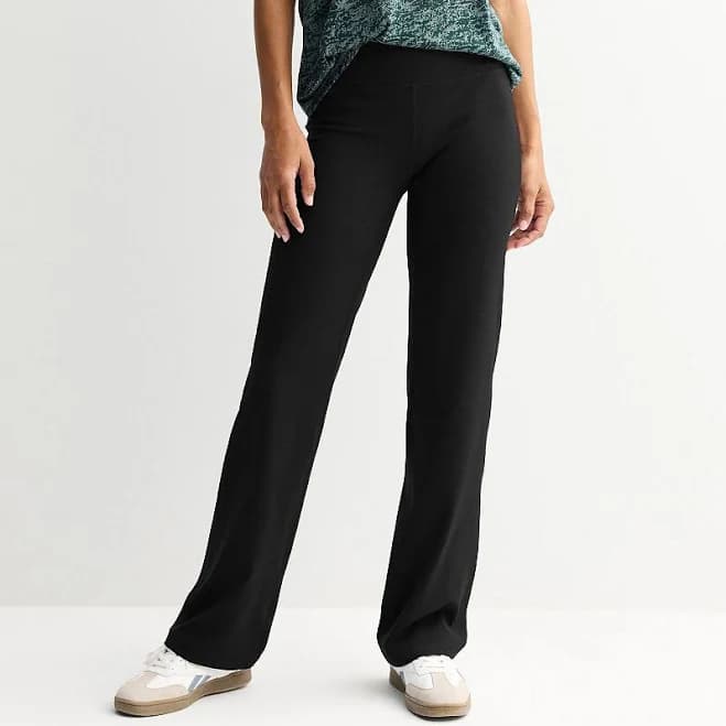 Women's Tek Gear Essential Soft Bootcut Pants, Size: XXL, Mineral Black
