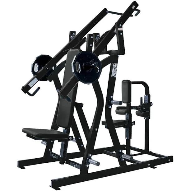 Hammer Strength Plate-Loaded Iso-Lateral Chest/Back Charcoal Frame / Black Upholstery | #1 Trusted Fitness Brand | Home Workout Equipment | Workout
