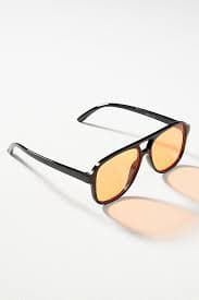 Yellow Lens Aviator Sunglasses | Anthropologie