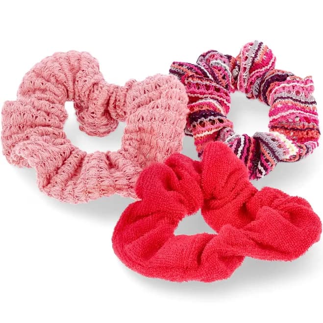 No Boundaries Women's Crochet Hair Tie Scrunchie Set