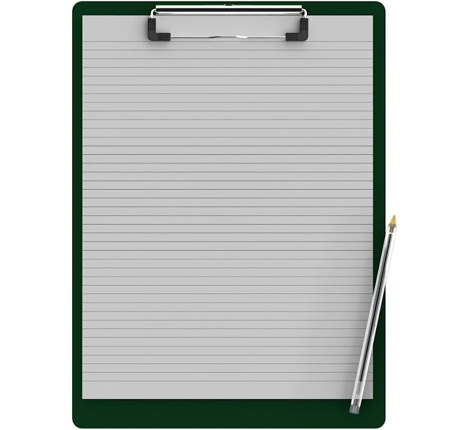 Letter Size 8.5 x 11 Aluminum Clipboard