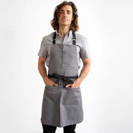 Heather Gray Bib Apron