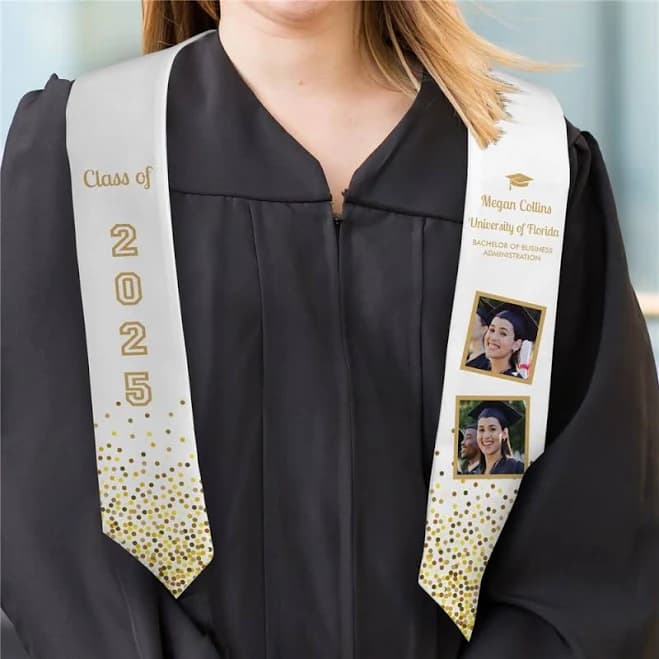 Personalized Graduation Stole with Photos and Name by Gifts For You Now