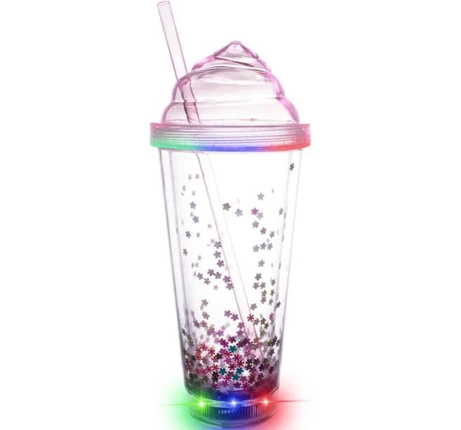 Windy City Novelties LED Pink Ice Cream Soda Tumbler