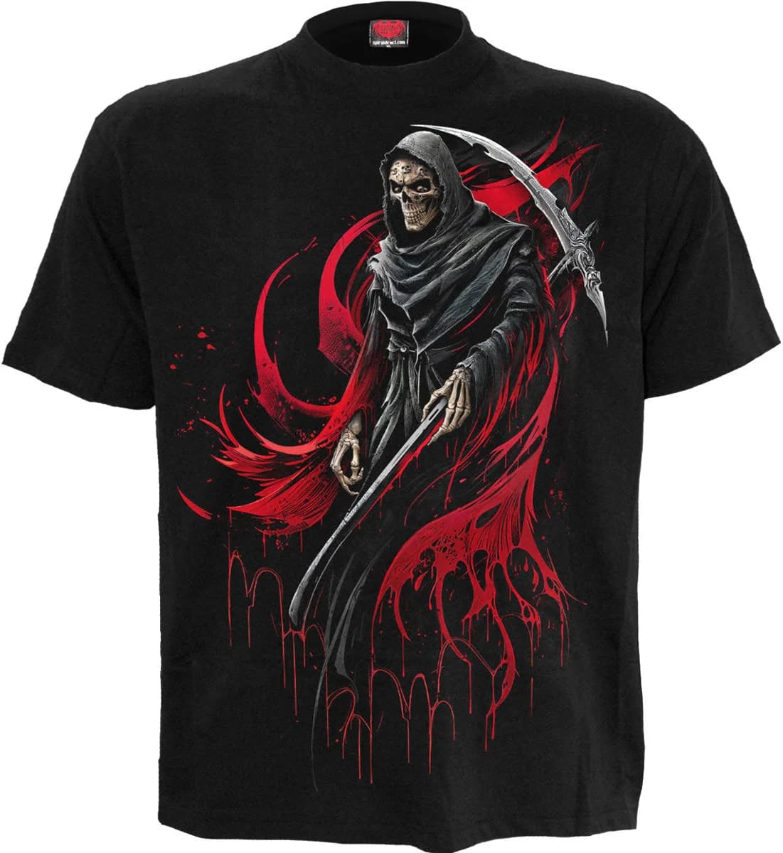 Screaming Death T-Shirt Black Official Spiral Men's Grim Reaper