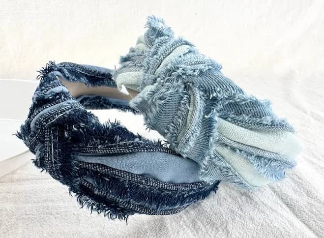 Raw Edge Denim Headband