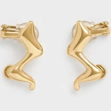 Charles & Keith Emilia Wavy Stud Earrings