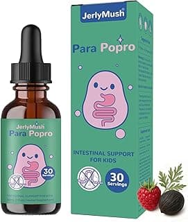 ParaPopro Herbal Blend for Humans & Kids - Wormwood Black Walnut Clove Cleanse for Kids, Digestive Support, Raspberry Flavor, 1fl oz/30 Servings