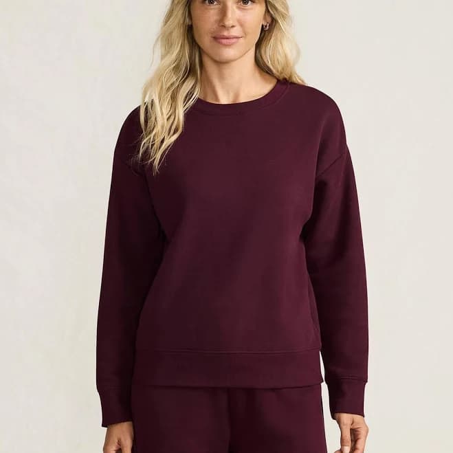 Lands' End Women's Relaxed Serious Sweats Crewneck Sweatshirt