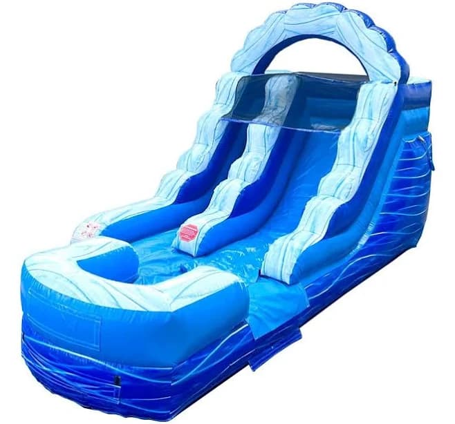 POGO 12' Blue Marble Inflatable Water Slide with Blower