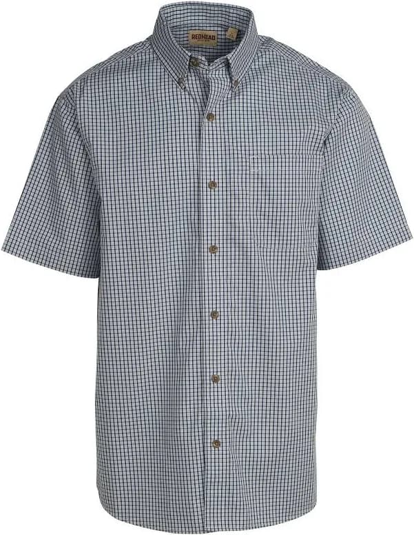 Redhead Men's Wrinkle-Free Plaid Short-Sleeve Button-Down Shirt