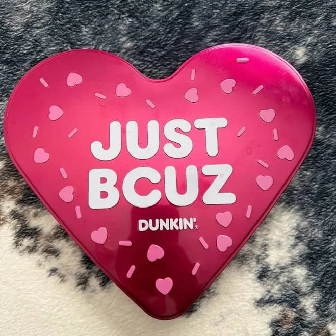 Pink Heart-Shaped Storage Tin with Sprinkles