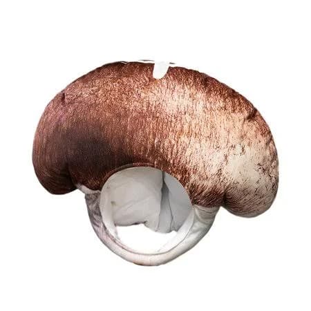 Yuksok Cartoon Mushroom Headgear Plush Hat for Universal Fit Cosplay Party Adult Unisex, Size: One size, Brown