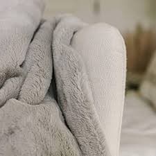Amazon.com: Minky Designs Ash Gray Minky Blanket – Ultra Soft Faux Fur Throw Blanket for Couch, Bed & Home – Fluffy, Warm & Luxurious – Posh Collection (X-Large, 60x84) : Home & Kitchen