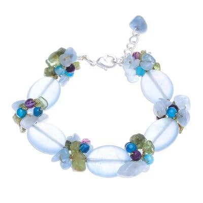Hand Made Multi-Gemstone Beaded Bracelet