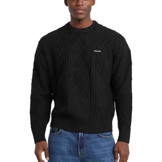 GUESS Wool Blend Cable Knit Sweater