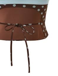 IMOGEN TUBE TOP - BROWN AND BLUE POLKA DOT – Tiger Mist USA