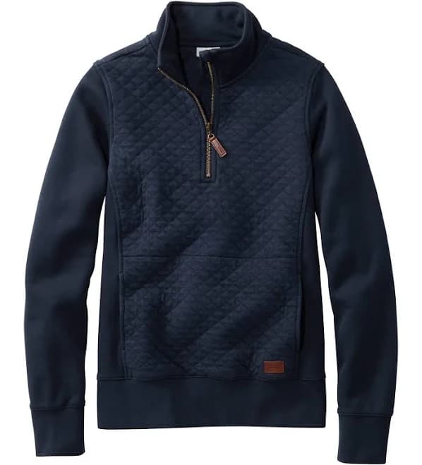 L.L.Bean Women's Quilted Quarter-Zip Pullover