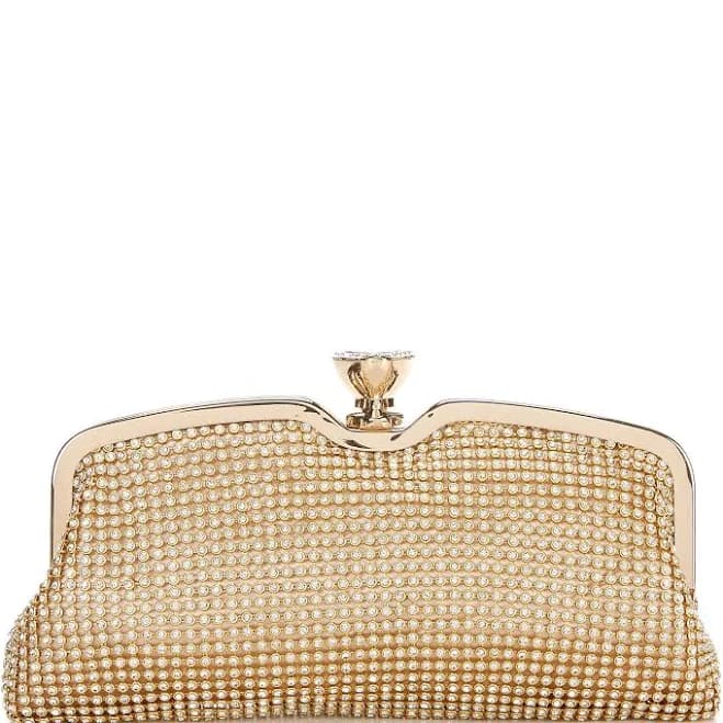 Landry Crystal Mesh Clutch