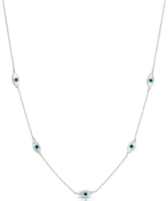 Mini Evil Eye Silver Necklace