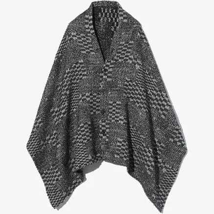 Engineered Garments Block Jacquard Button Shawl