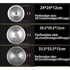 Amazon.com: LBSI Kitchen Sink Bowl Stainless Steel Bar Counter Round Mini Sink Single Tank Small Wash Basin for Motorhome and Yacht, Wire Drawing Process Multi-Size : Tools & Home Improvement