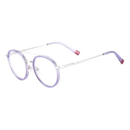 Men and Women Acetate Metal Round Glasses Double Bridge Retro Full Rim Spectacles Frame For Prescription Lenses Myopia Reading Progressive Lens