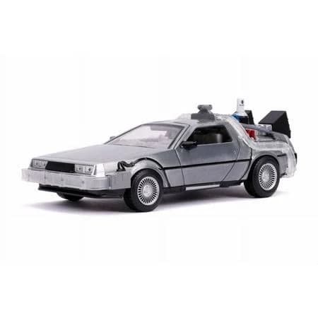 Delorean Time Machine with Lights - Flying Version, Back to The Future Part II - Jada 31468 - 1/24 Scale Diecast Model Toy Car