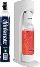 OmniFizz Sparkling Beverage Maker CO2 Bundle - Sparkling Water/Soda Streaming Machine That Carbonates Any Drink - Includes 1 CO2 Cylinder, 1 Carbonation Bottle, 1 Fizz Infuser Classic White