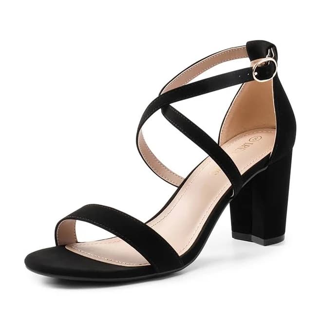 Dream Pairs Criss Cross Chunky Heel Ankle Strap Sandals