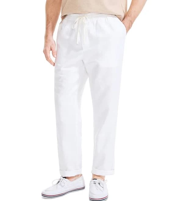 Nautica Men's Classic Fit Linen Drawstring Pants